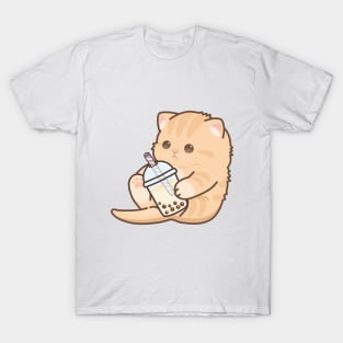 Baby Kitten Loves Boba! T-Shirt
